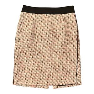 Talbots Woven Tweed Pencil Skirt in Blood Orange Size 0 Petite